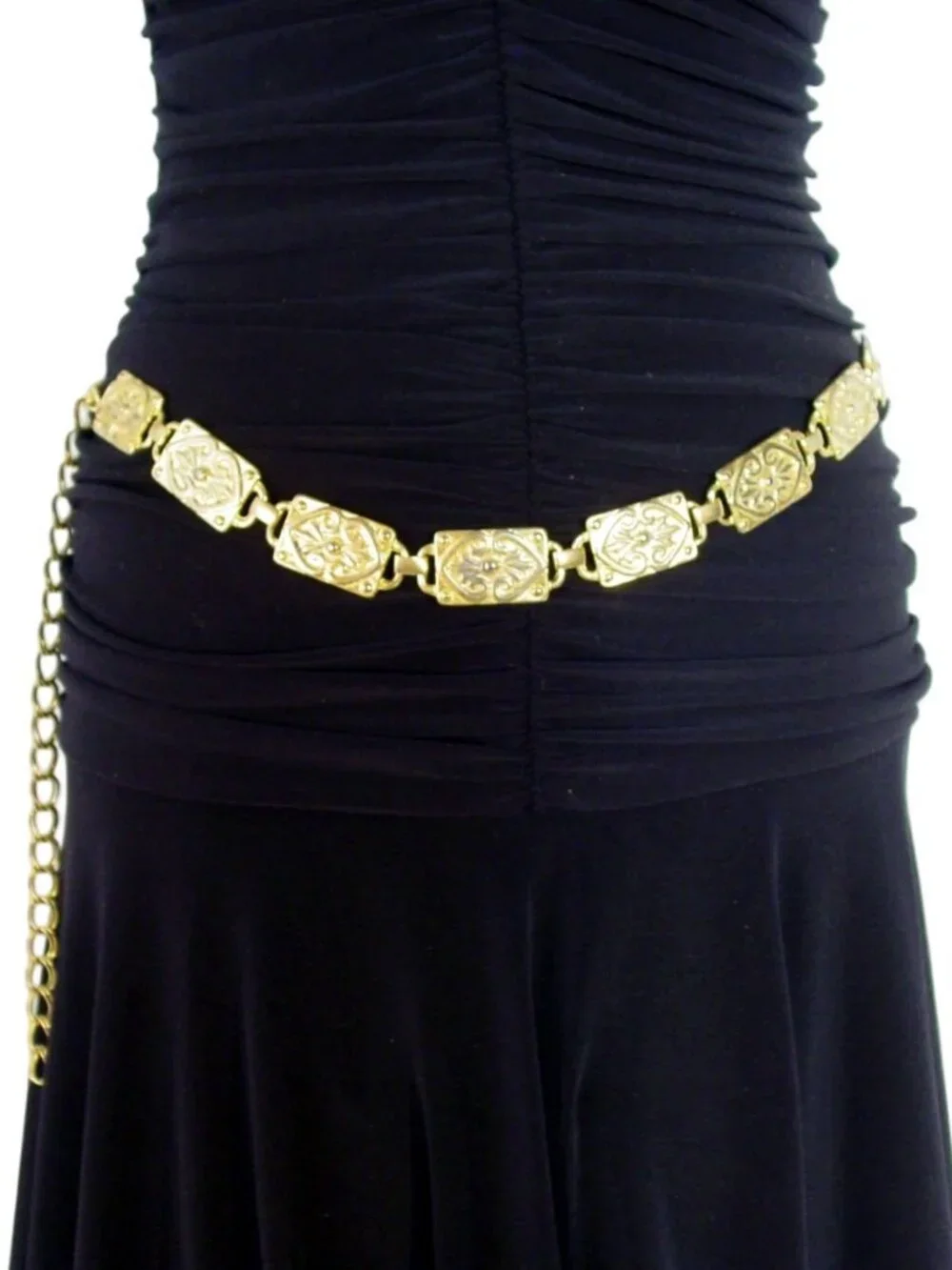 BOHEMIAN Gold-Plated Metal Chain Link Belt Women's O/S (up to 38 inches) - Picture 3 of 7
